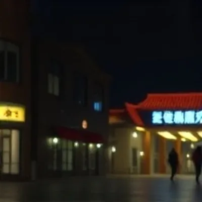 本期主推作品《雾港回声》封面，深蓝夜色下的港口剪影与探照光束