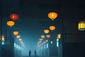 《长夜候审》封面，审讯室单向玻璃与顶灯