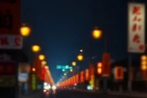 《档口时间》封面，夜市摊位的暖黄灯串